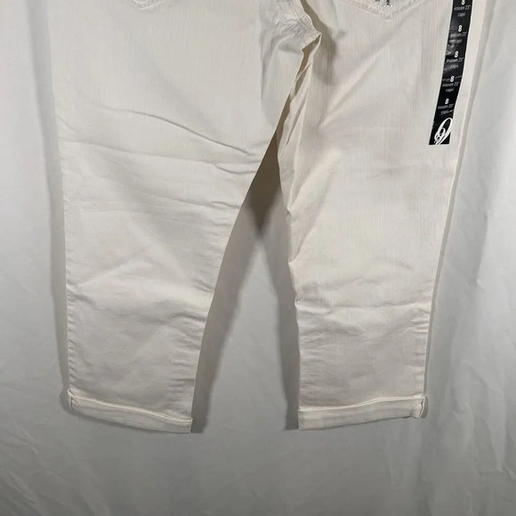 Nine West Jeans Women's 8 29 White Denim Date Night Fit Cotton Blend Button Zip - Picture 8 of 10